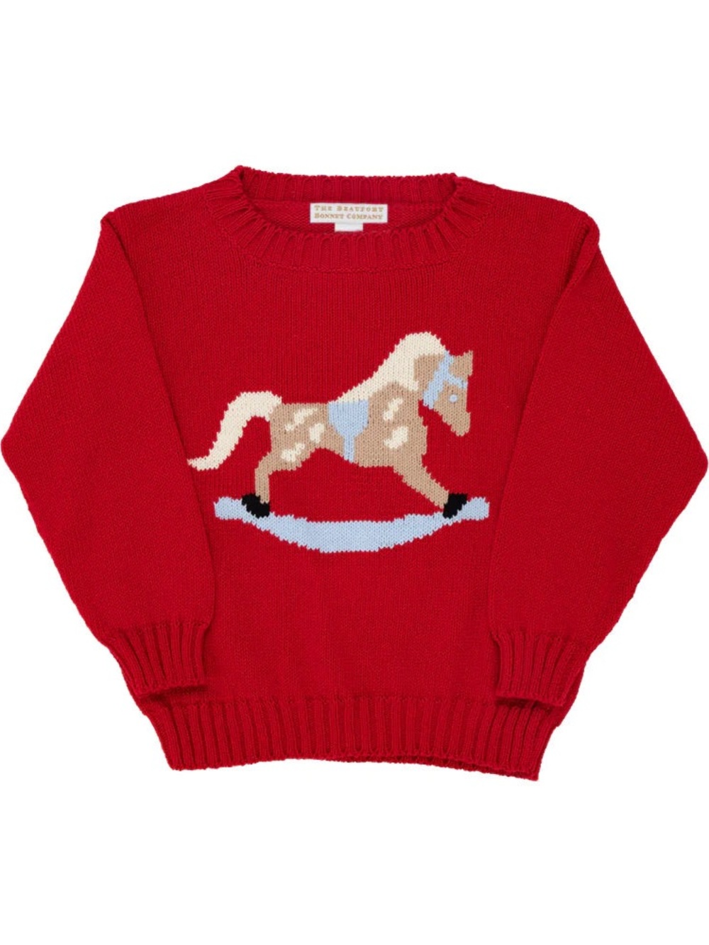 The Beaufort Bonnet Company Rocking Horse Sweater Red Size 6